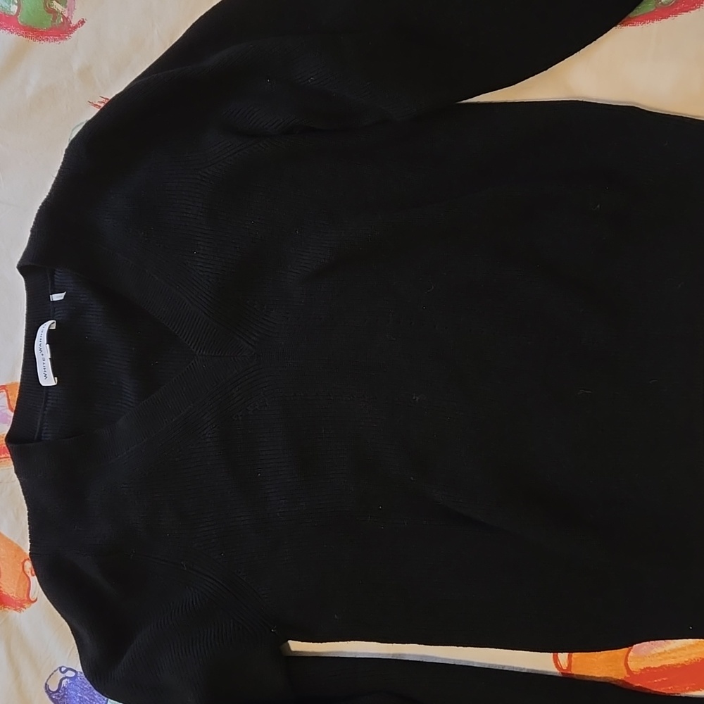 White +Warren black sweater, size L. Used. Good condition.